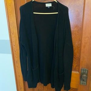 Black knit cardigan